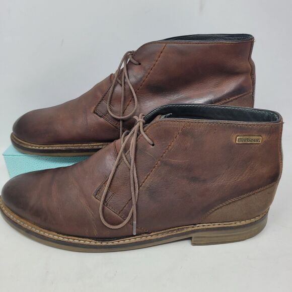 Barbour Readhead Redhead Waxy Leather Chukka Boots Men\'s Brown US Size 11.5 main image 9